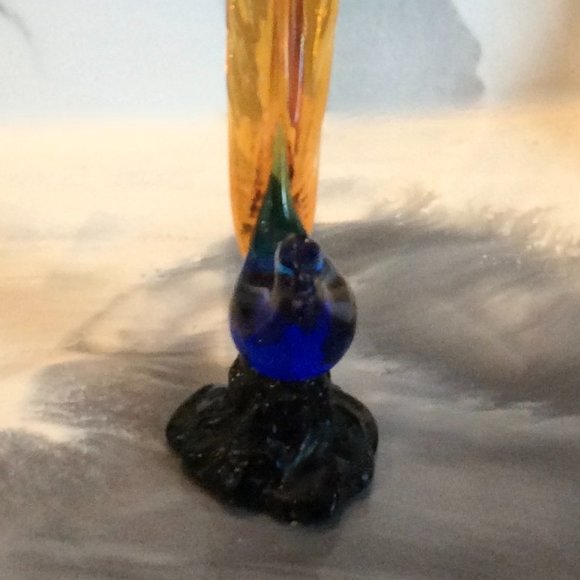 Authentic Vintage Pilgrim Art Glass Long Tail Pheasant Figurine - Picture 5 of 10